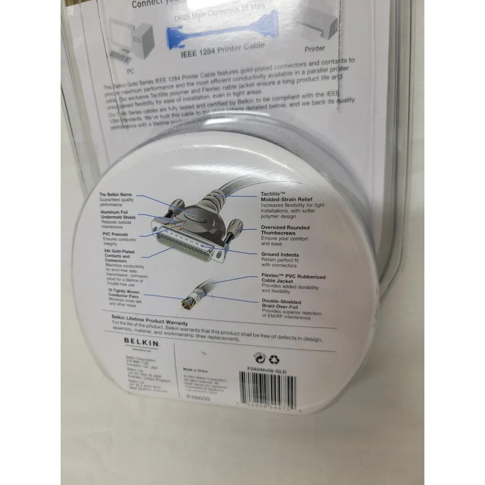 Belkin Gold Series Printer Cable IEEE-1284 - NEW  sealed packaging